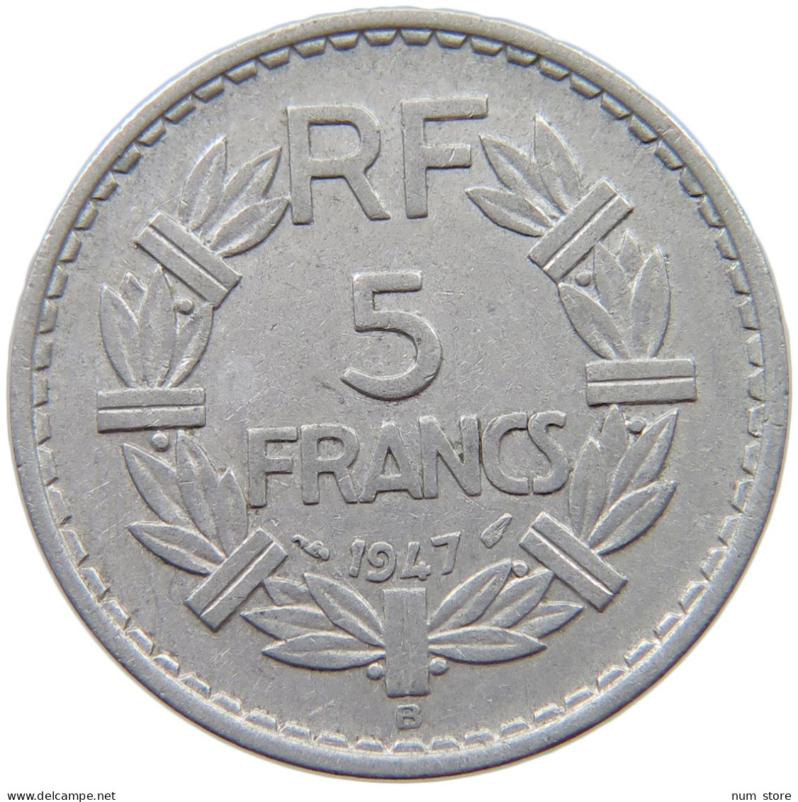 FRANCE 5 FRANCS 1947 B #s068 0801 - 5 Francs