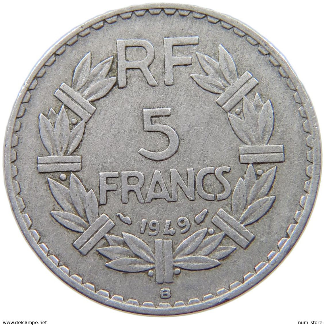 FRANCE 5 FRANCS 1949 B #s079 0361 - 5 Francs