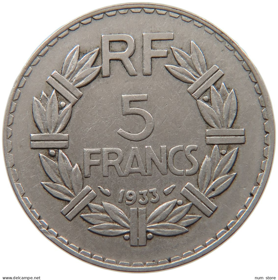 FRANCE 5 FRANCS 1933 #s019 0001 - 5 Francs