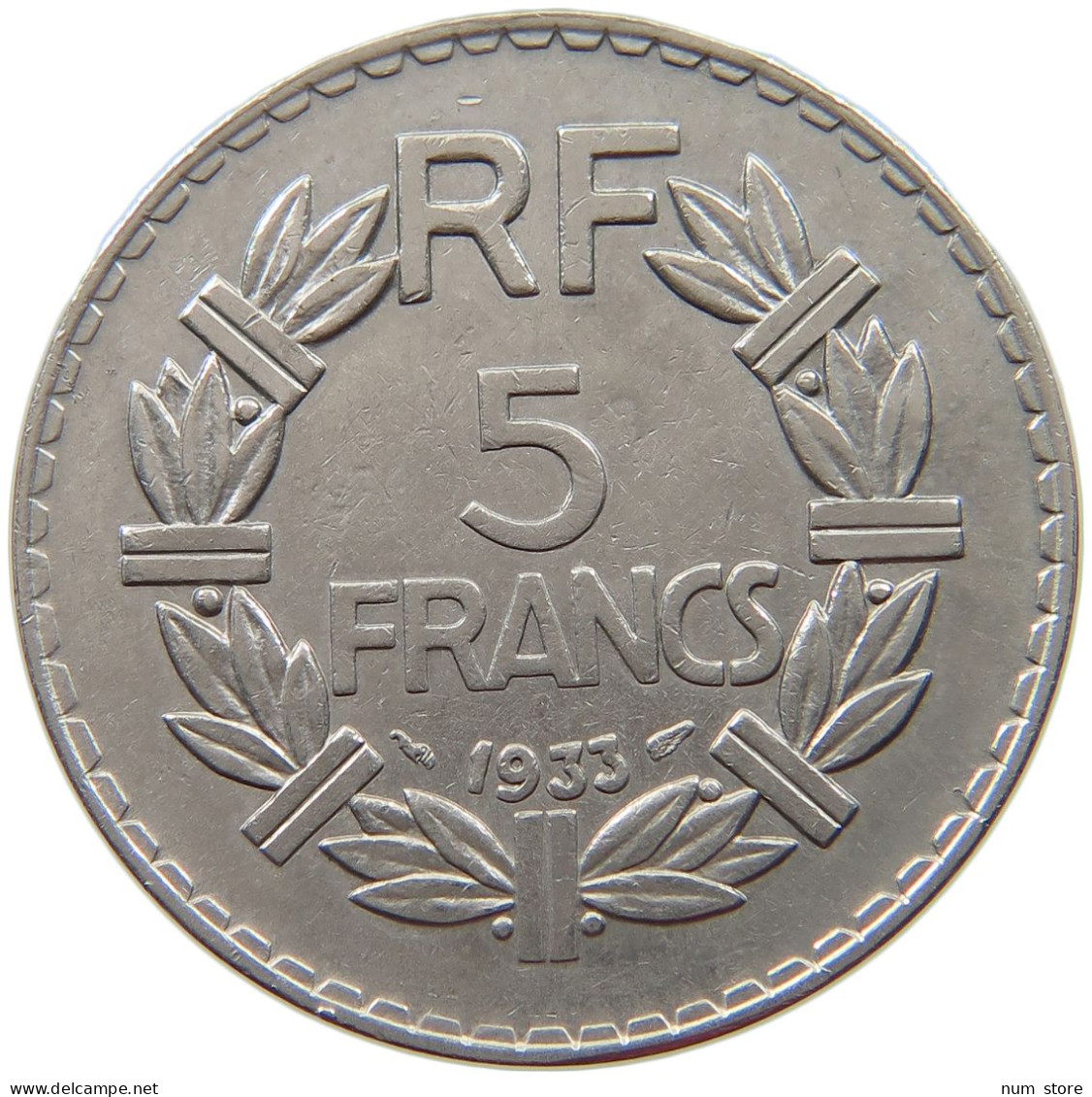 FRANCE 5 FRANCS 1933 #a013 0761 - 5 Francs