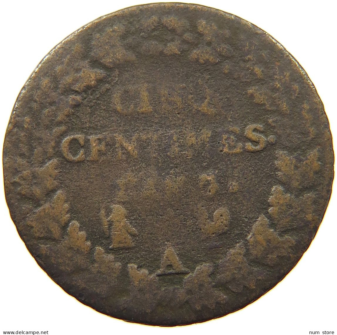 FRANCE 5 CENTIMES 7 A #a009 0041 - 5 Centimes