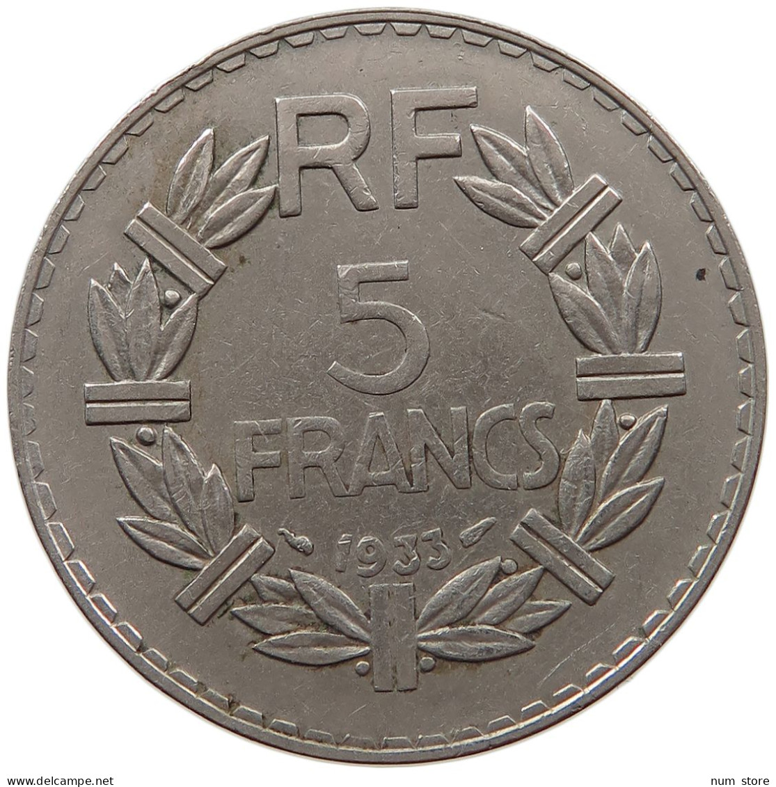 FRANCE 5 FRANCS 1933 #s008 0435 - 5 Francs