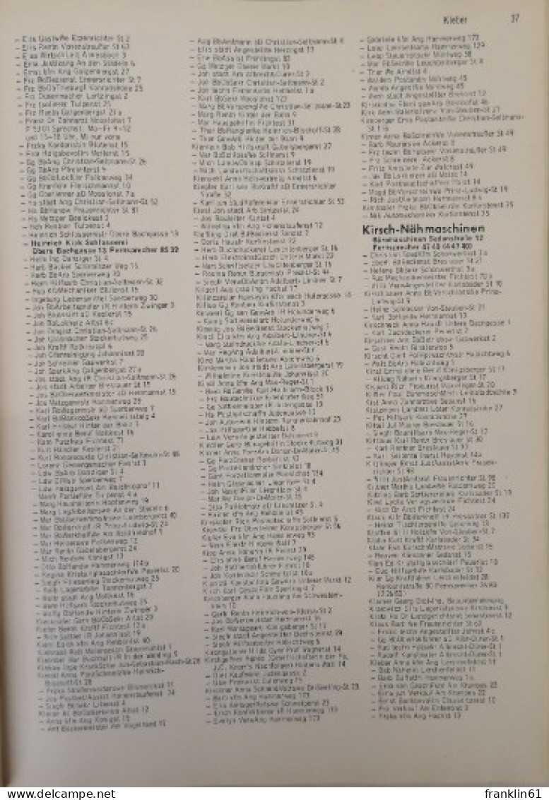 Adreßbuch Der Stadt Weiden I. D. Opf. 1972. - Glossaries