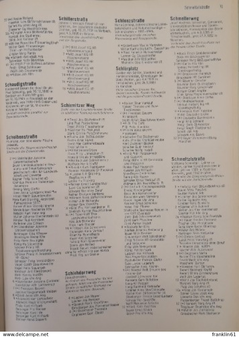Adreßbuch Der Stadt Weiden I. D. Opf. 1972. - Glossaries