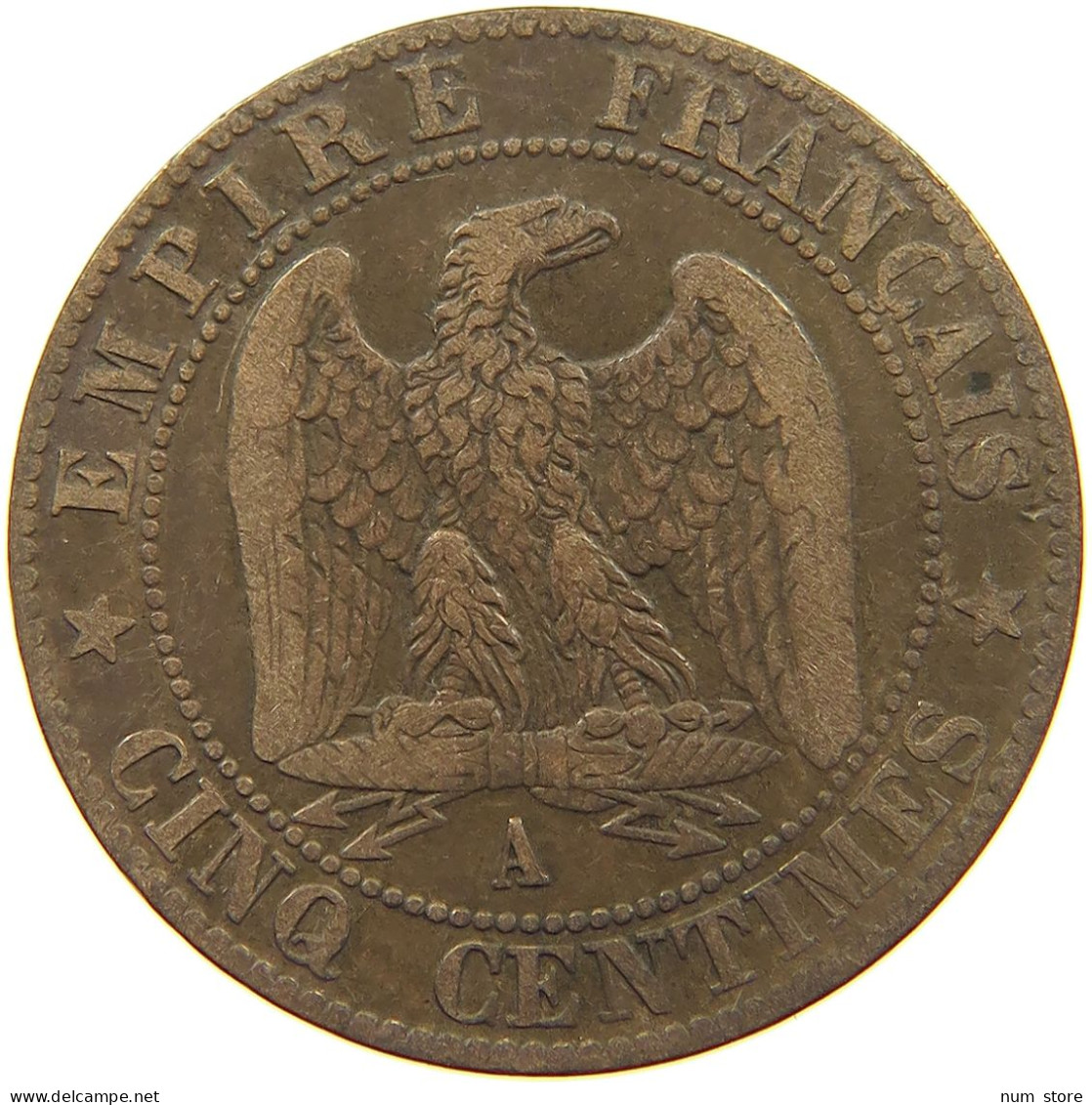 FRANCE 5 CENTIMES 1855 A #c008 0345 - 5 Centimes