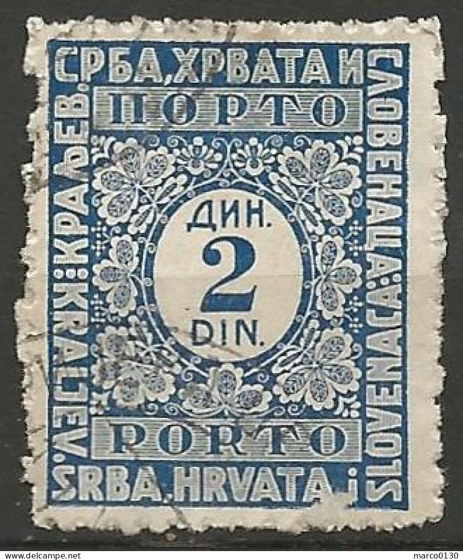 YOUGOSLAVIE / TAXE N° 62 OBLITERE - Postage Due