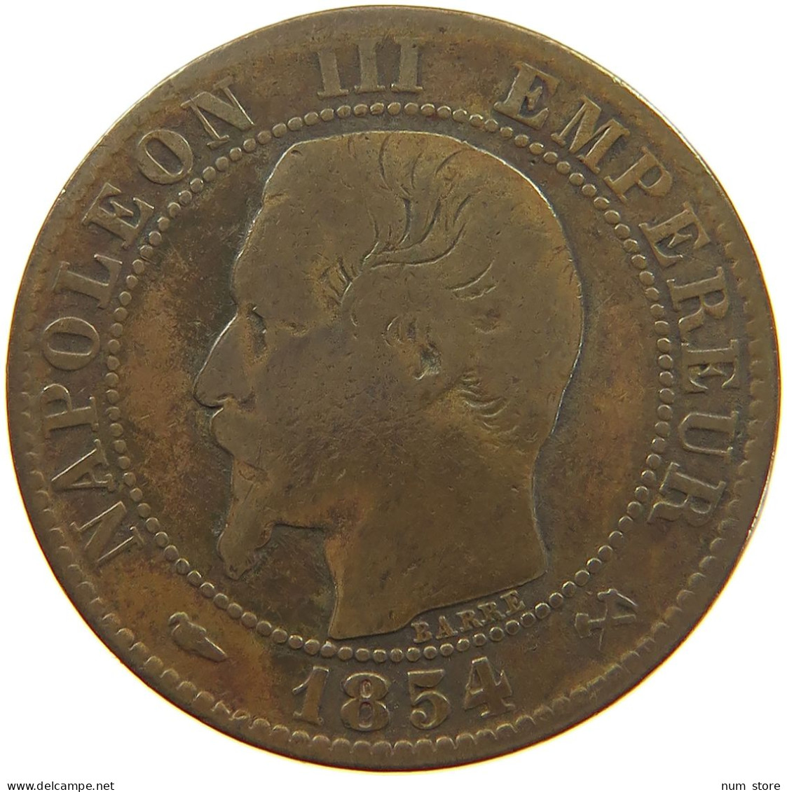 FRANCE 5 CENTIMES 1854 B #a059 0207 - 5 Centimes