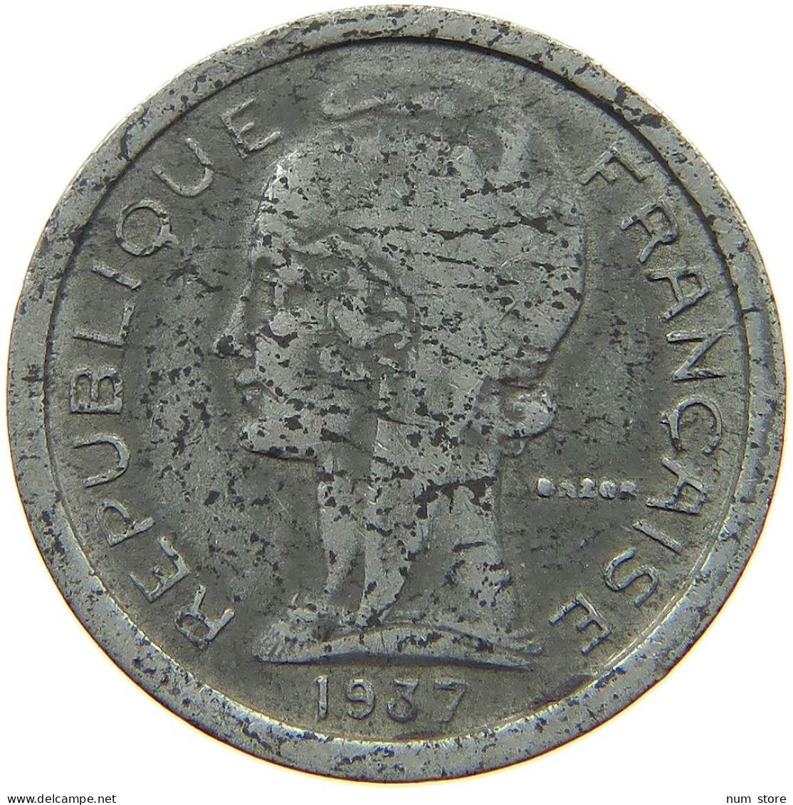 FRANCE PHONE TOKEN 1937 #a092 0305 - 1 Centime