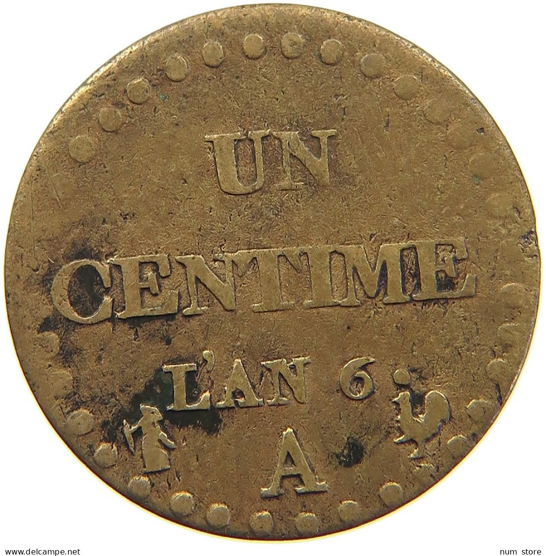 FRANCE CENTIME L AN 6 A #c065 0139 - 1 Centime