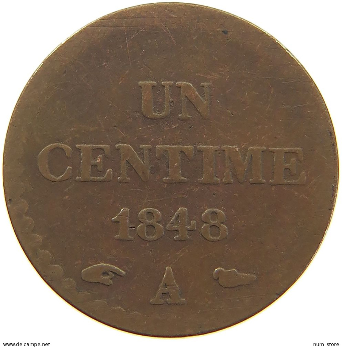 FRANCE CENTIME 1848 A #c041 0353 - 1 Centime