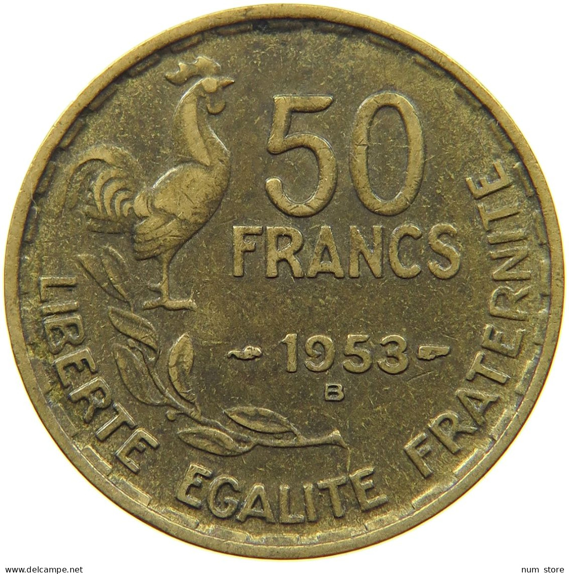 FRANCE 50 FRANCS 1953 B #s066 0237 - 50 Francs