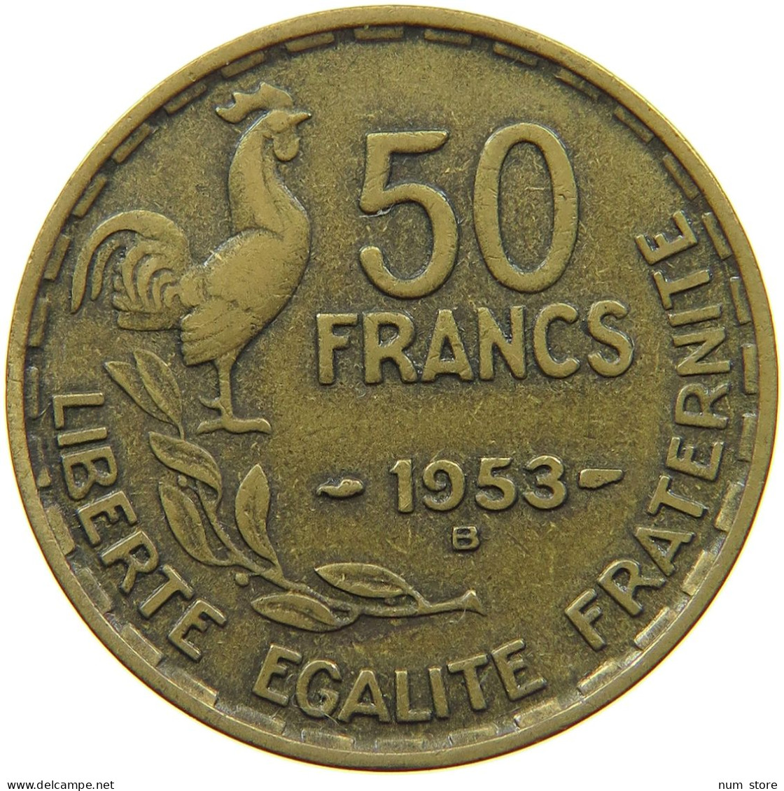 FRANCE 50 FRANCS 1953 B #s066 0241 - 50 Francs