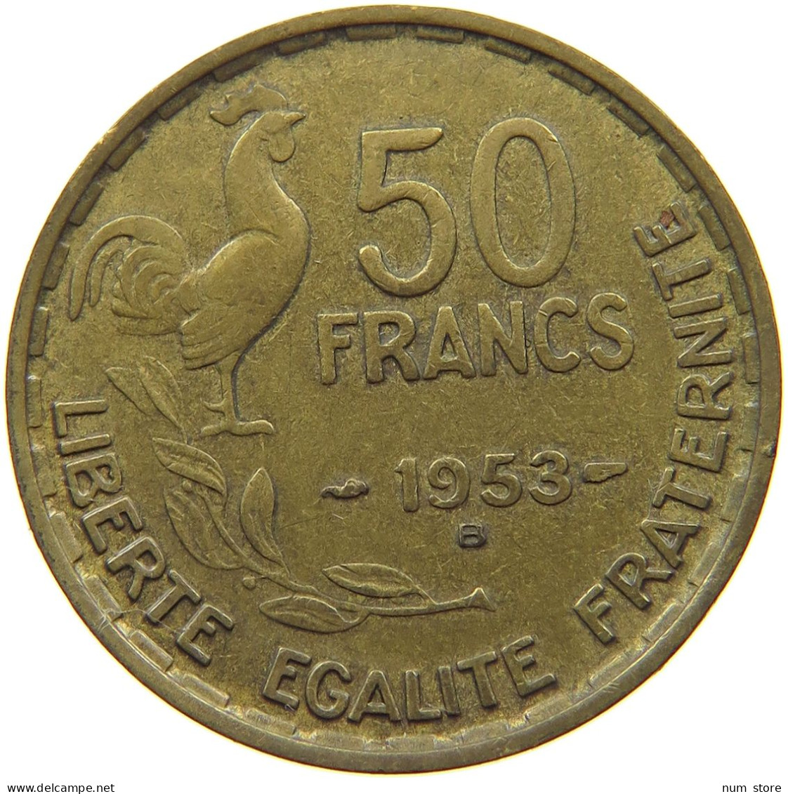 FRANCE 50 FRANCS 1953 B #s066 0221 - 50 Francs