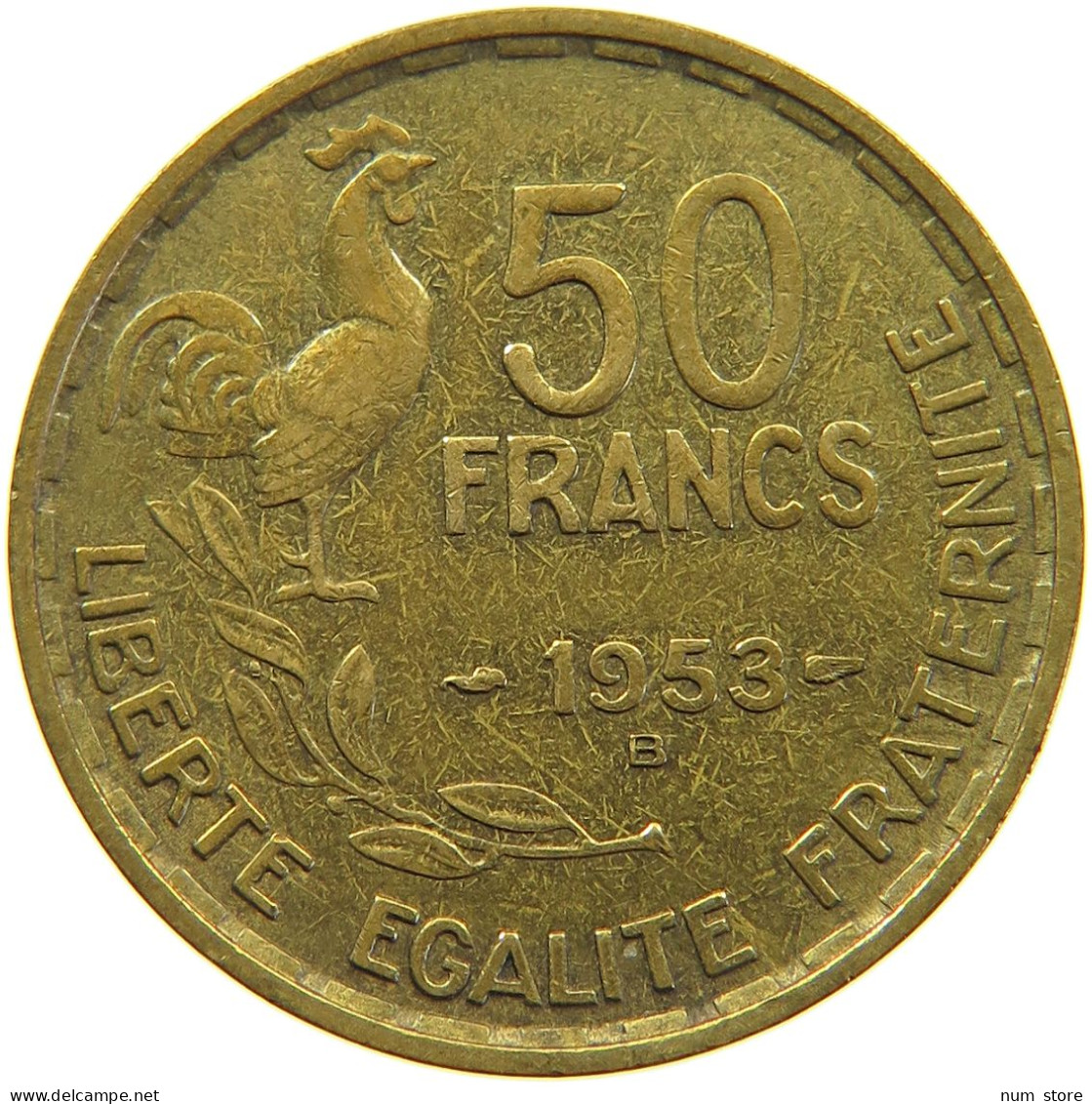 FRANCE 50 FRANCS 1953 B #a060 0021 - 50 Francs