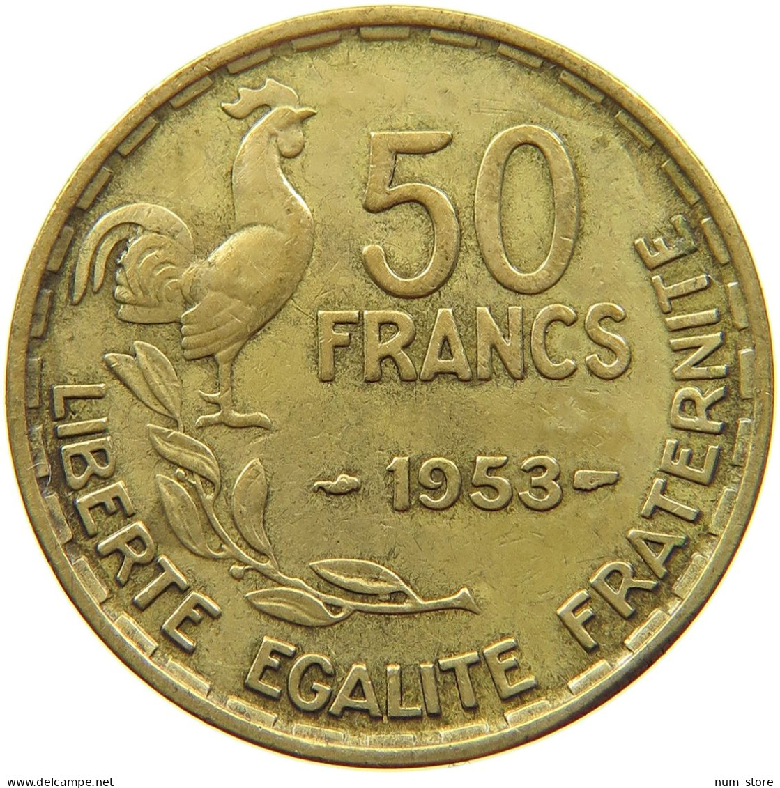 FRANCE 50 FRANCS 1953 #s066 0235 - 50 Francs