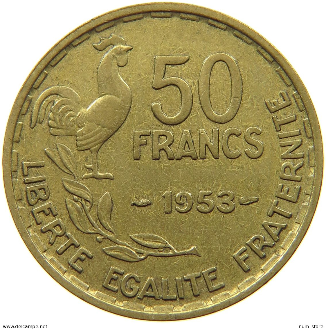 FRANCE 50 FRANCS 1953 #s066 0227 - 50 Francs