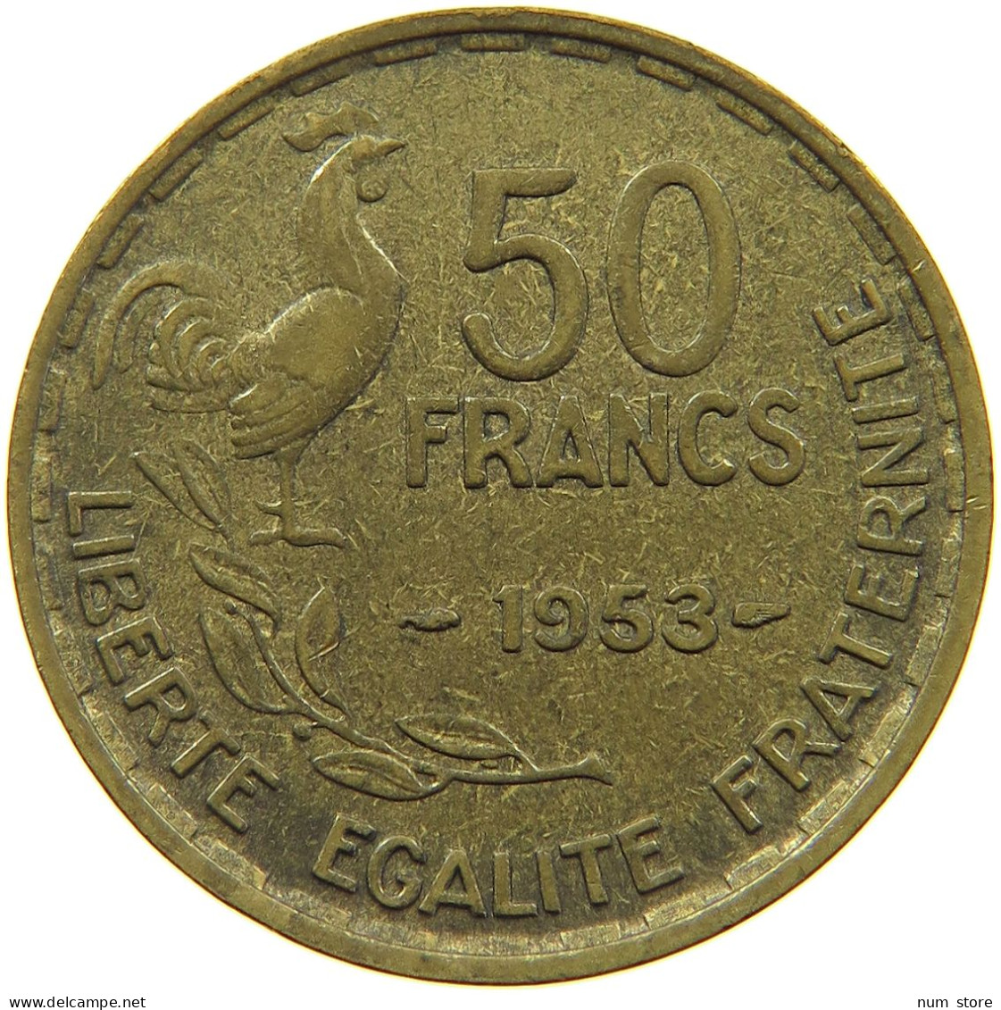 FRANCE 50 FRANCS 1953 #a080 0869 - 50 Francs