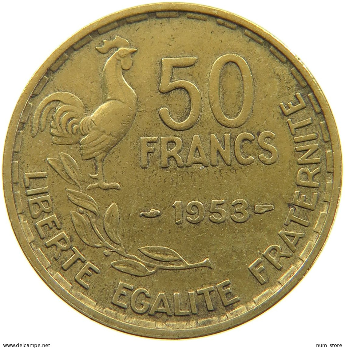 FRANCE 50 FRANCS 1953 #a047 0115 - 50 Francs