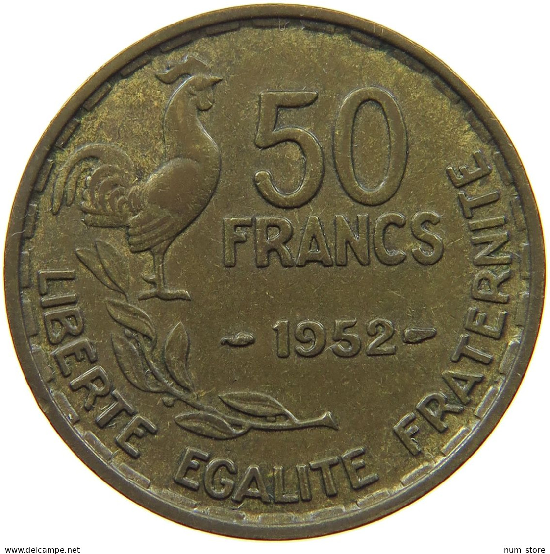 FRANCE 50 FRANCS 1952 #s066 0219 - 50 Francs