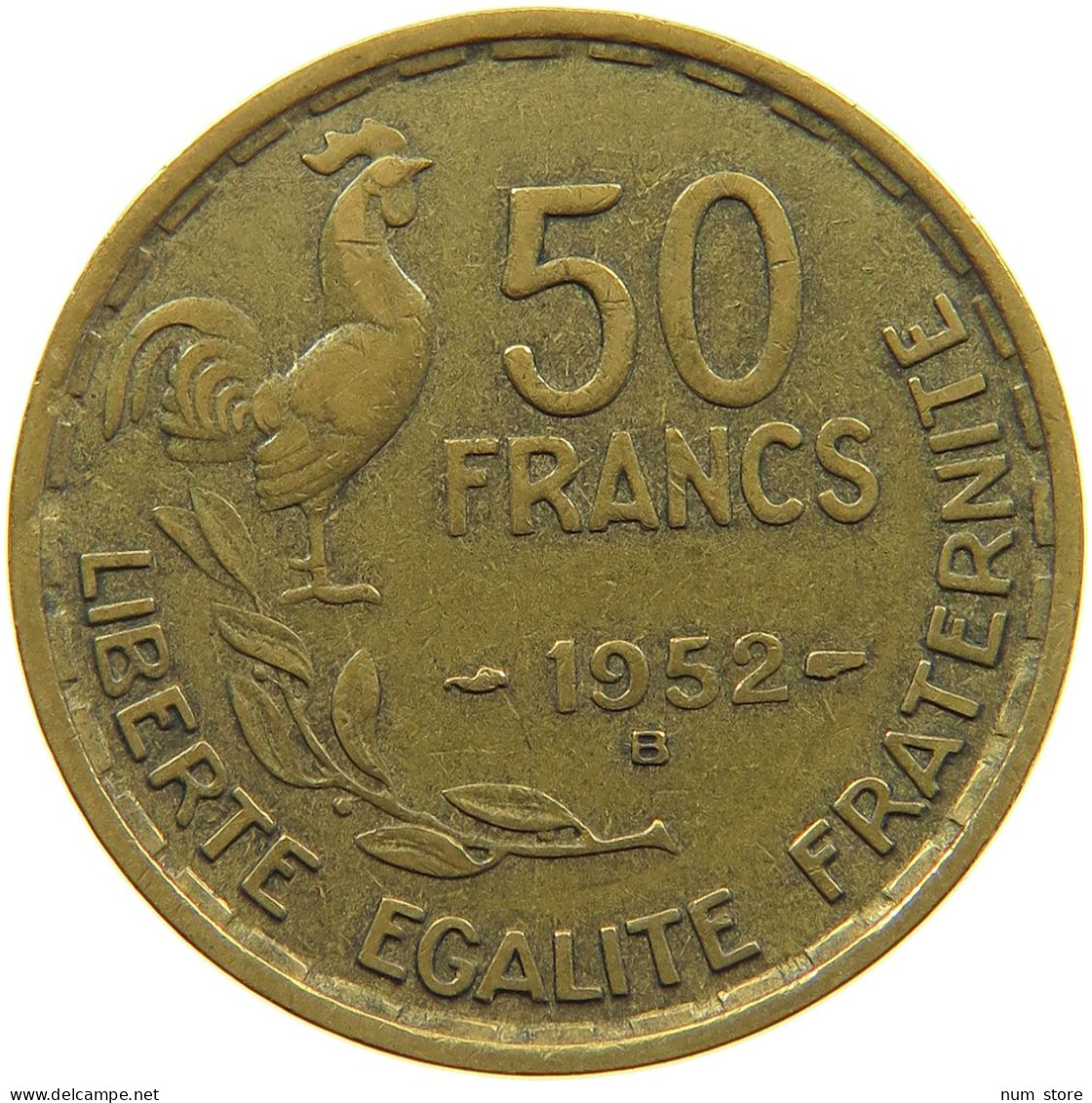 FRANCE 50 FRANCS 1952 B #a093 0755 - 50 Francs