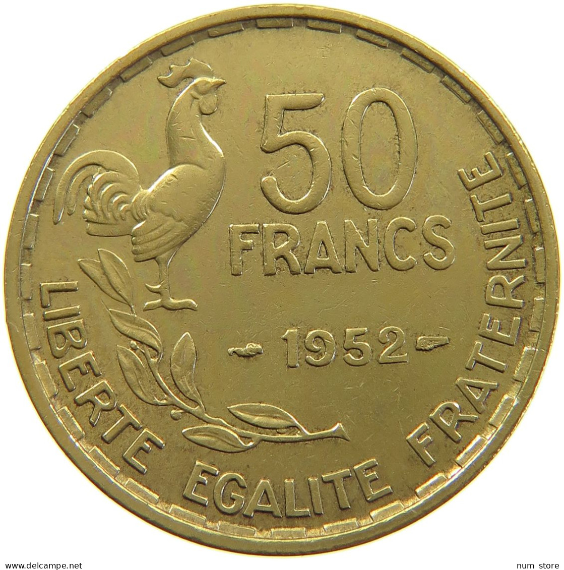 FRANCE 50 FRANCS 1952 #a060 0027 - 50 Francs