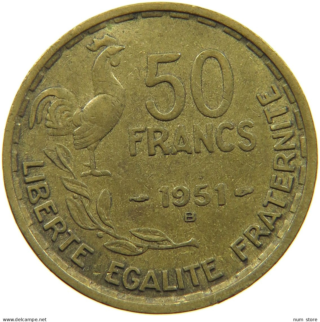 FRANCE 50 FRANCS 1951 B #a080 0865 - 50 Francs