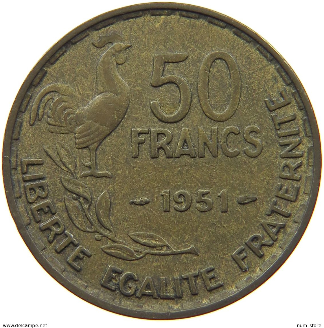 FRANCE 50 FRANCS 1951 #s067 0289 - 50 Francs