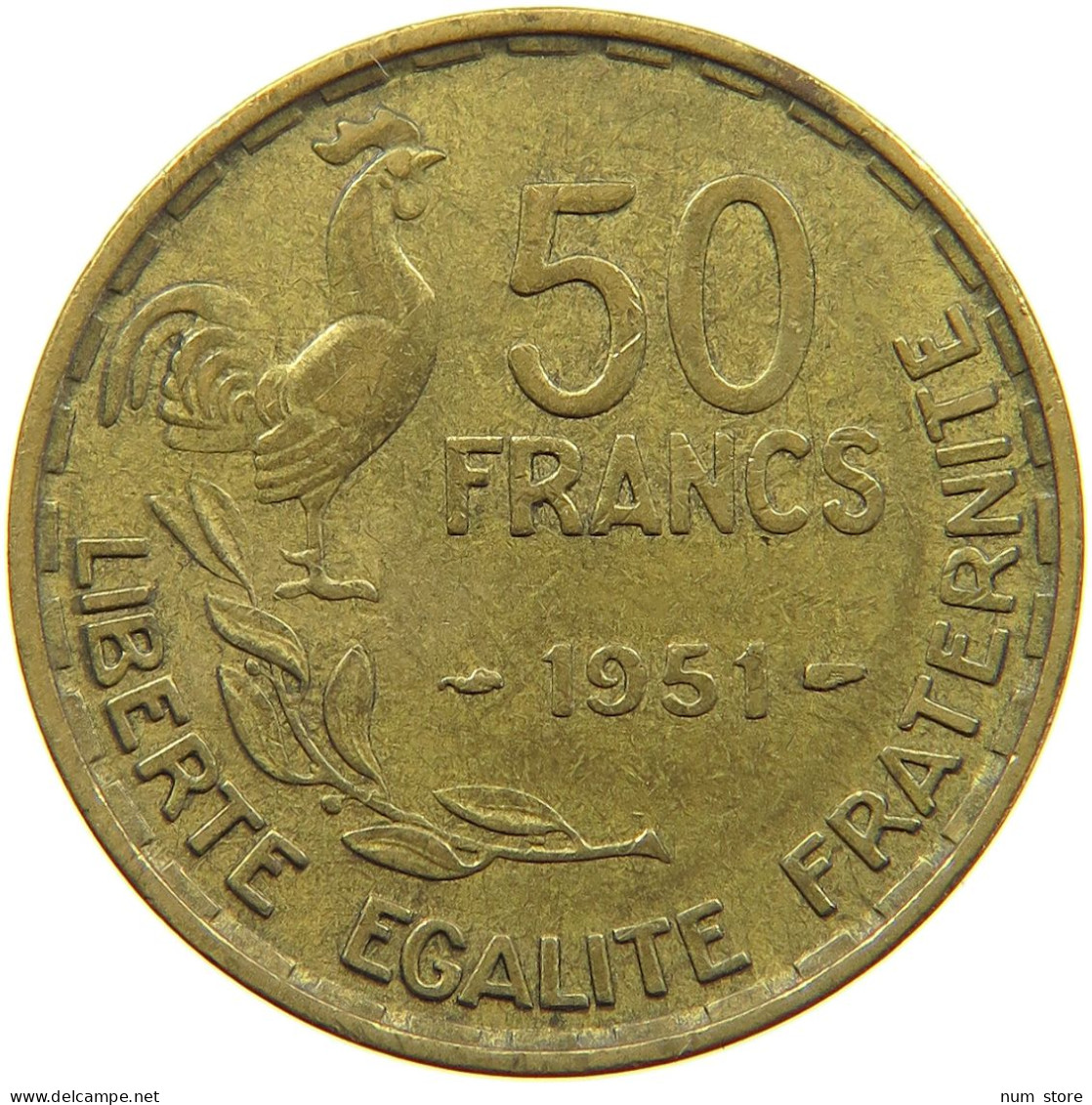 FRANCE 50 FRANCS 1951 #a093 0757 - 50 Francs