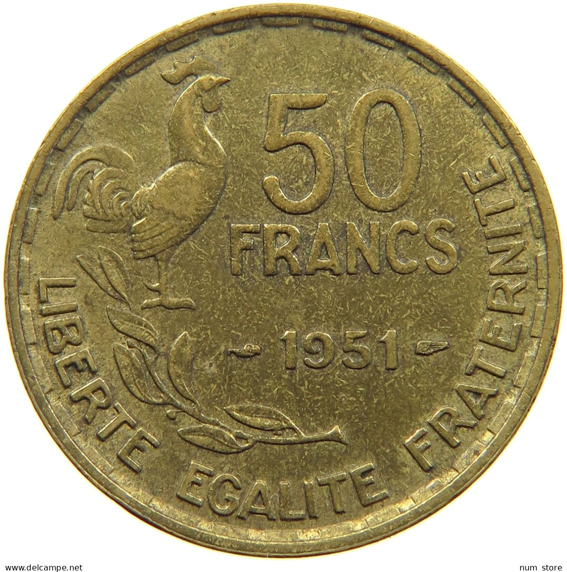 FRANCE 50 FRANCS 1951 #a093 0747 - 50 Francs