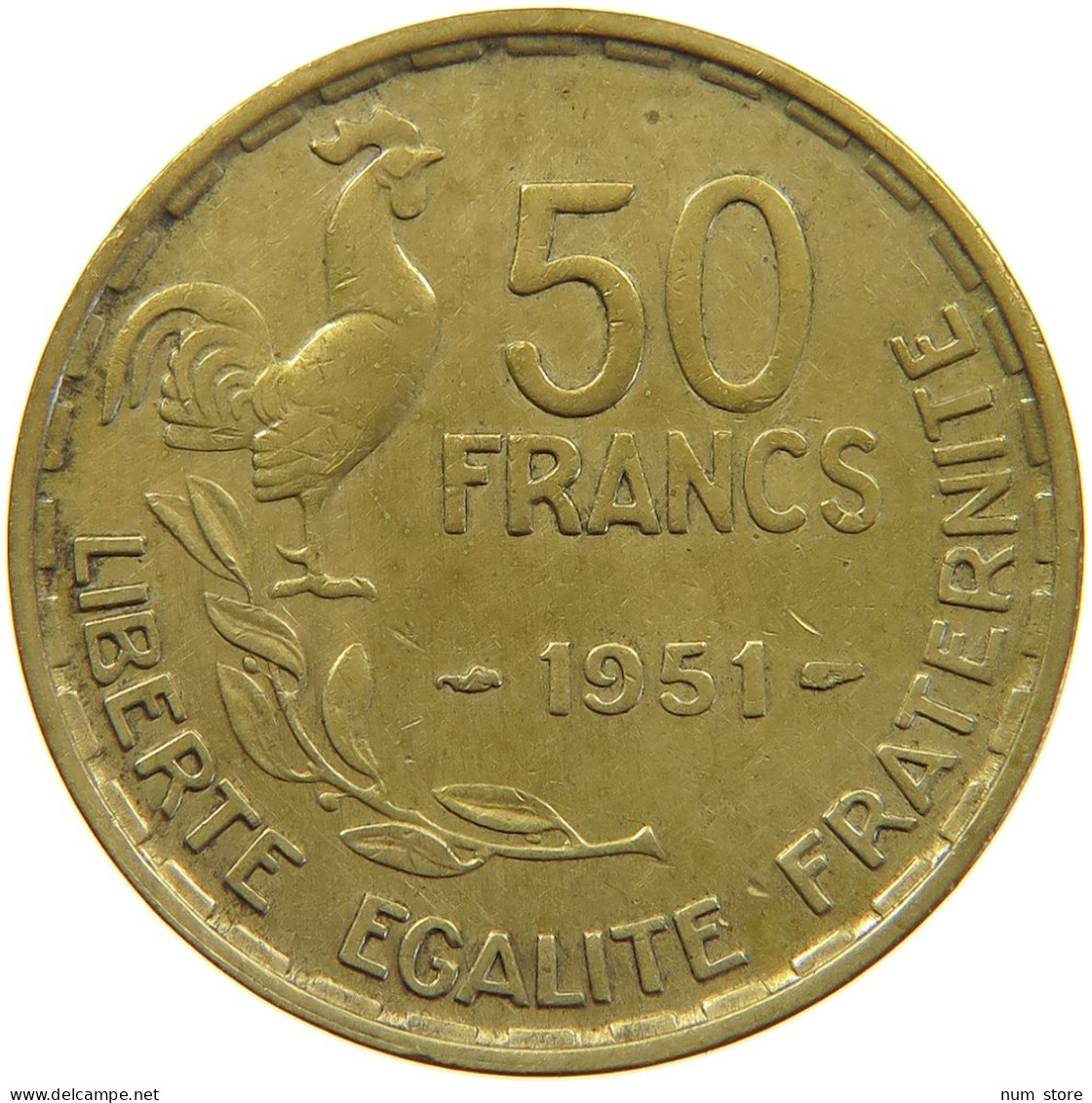 FRANCE 50 FRANCS 1951 #a060 0023 - 50 Francs