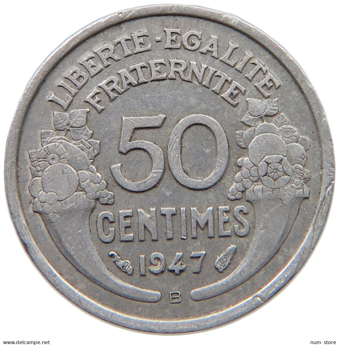 FRANCE 50 CENTIMES 1947 B #c040 0759 - 50 Centimes