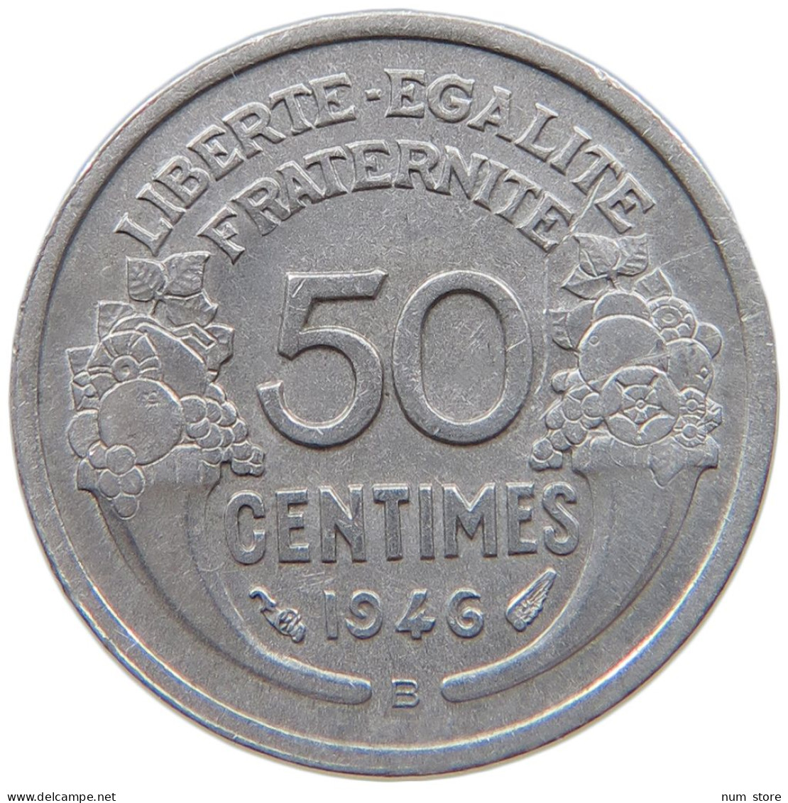 FRANCE 50 CENTIMES 1946 B #a060 0225 - 50 Centimes