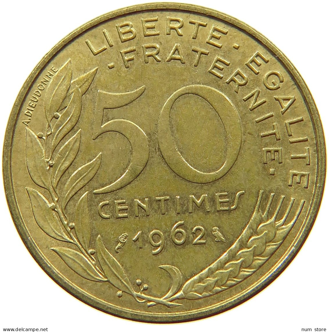 FRANCE 50 CENTIMES 1962 TOP #s071 0151 - 50 Centimes