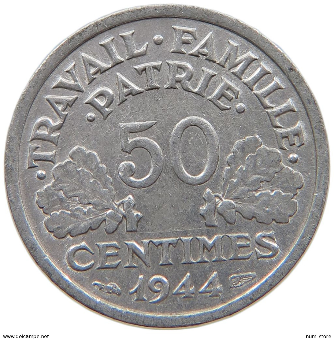 FRANCE 50 CENTIMES 1944 B #a060 0221 - 50 Centimes