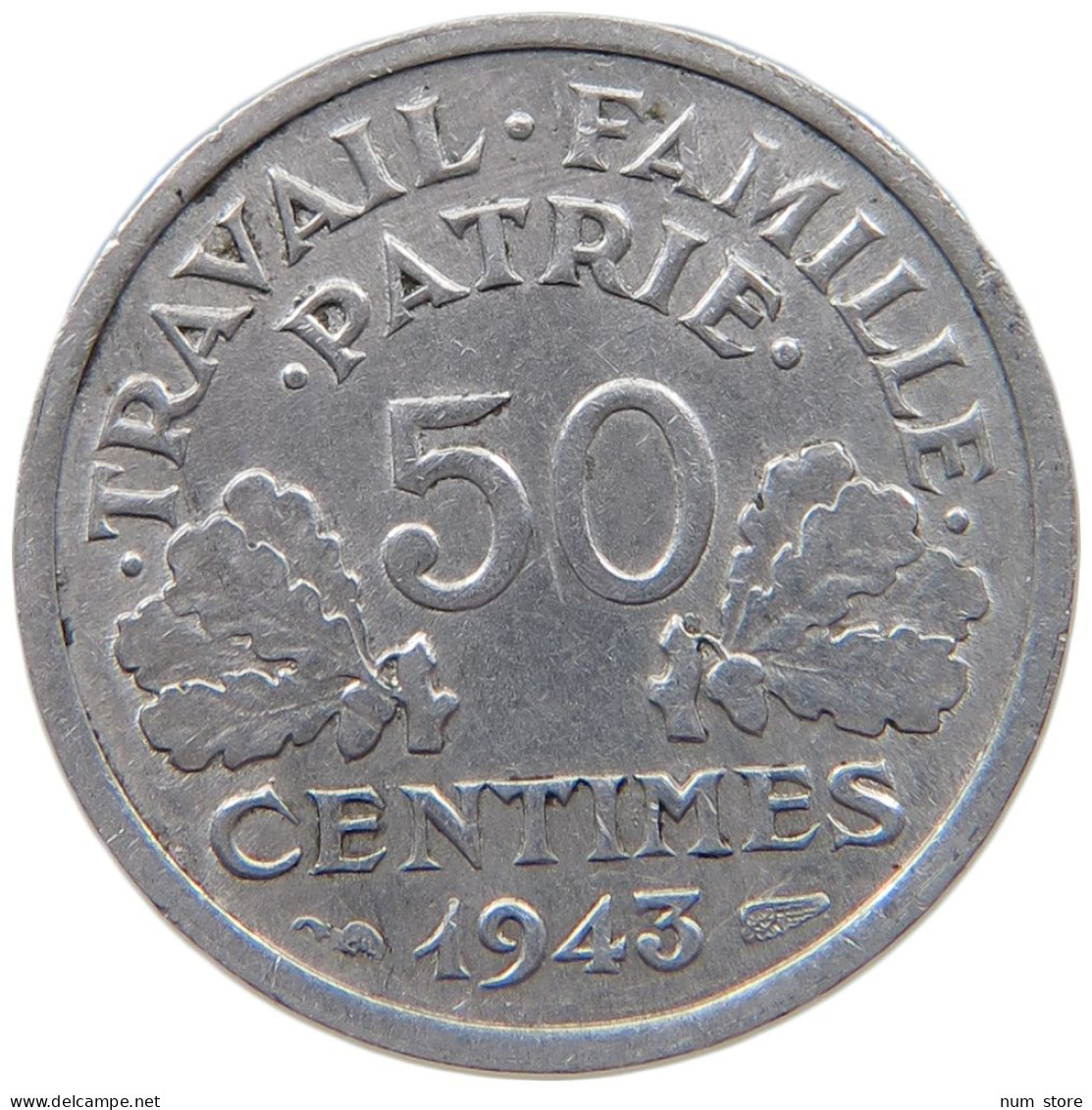 FRANCE 50 CENTIMES 1943 #c078 0617 - 50 Centimes