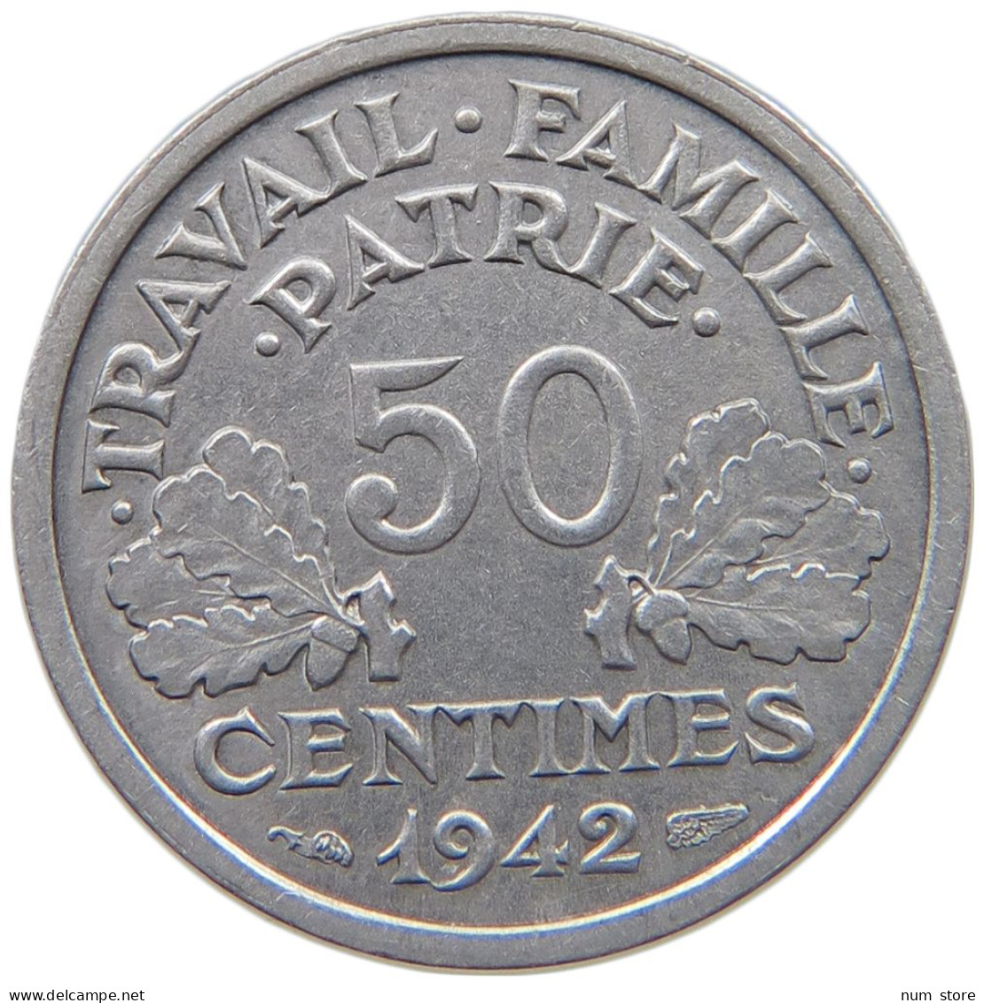 FRANCE 50 CENTIMES 1942 #c078 0615 - 50 Centimes