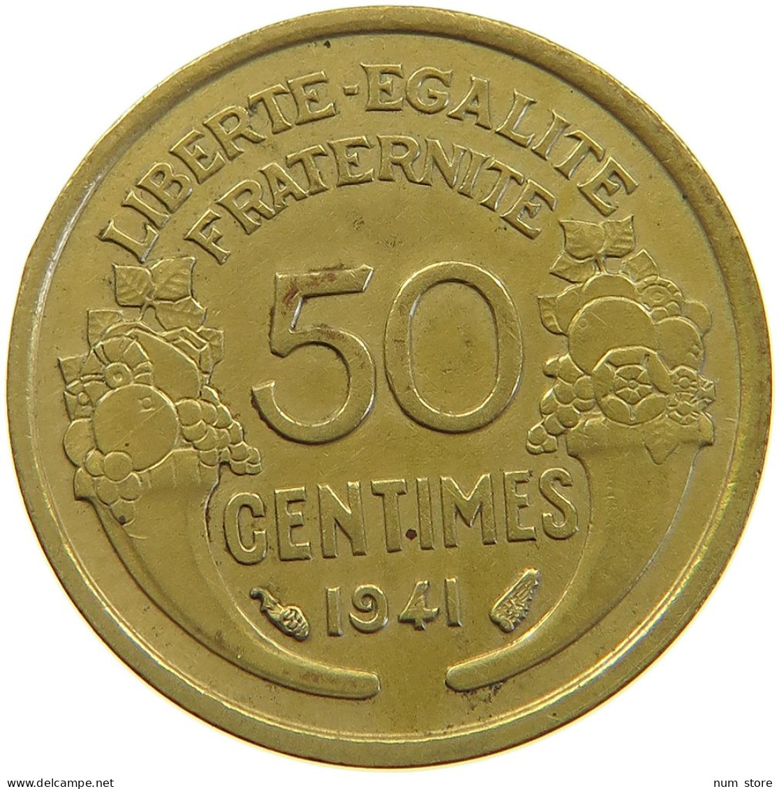 FRANCE 50 CENTIMES 1941 #a060 0121 - 50 Centimes