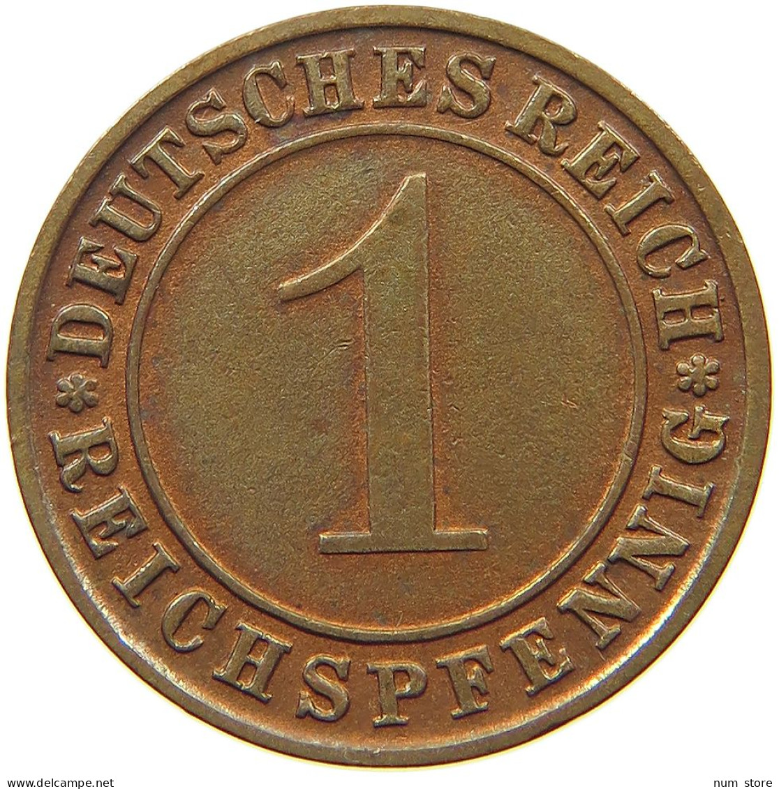 GERMANY WEIMAR 1 PFENNIG 1930 D #c082 0315 - 1 Rentenpfennig & 1 Reichspfennig