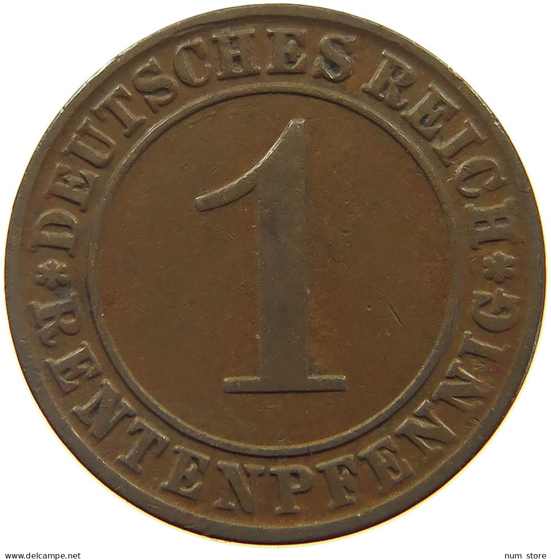GERMANY WEIMAR 1 PFENNIG 1923 J #a076 0193 - 1 Renten- & 1 Reichspfennig