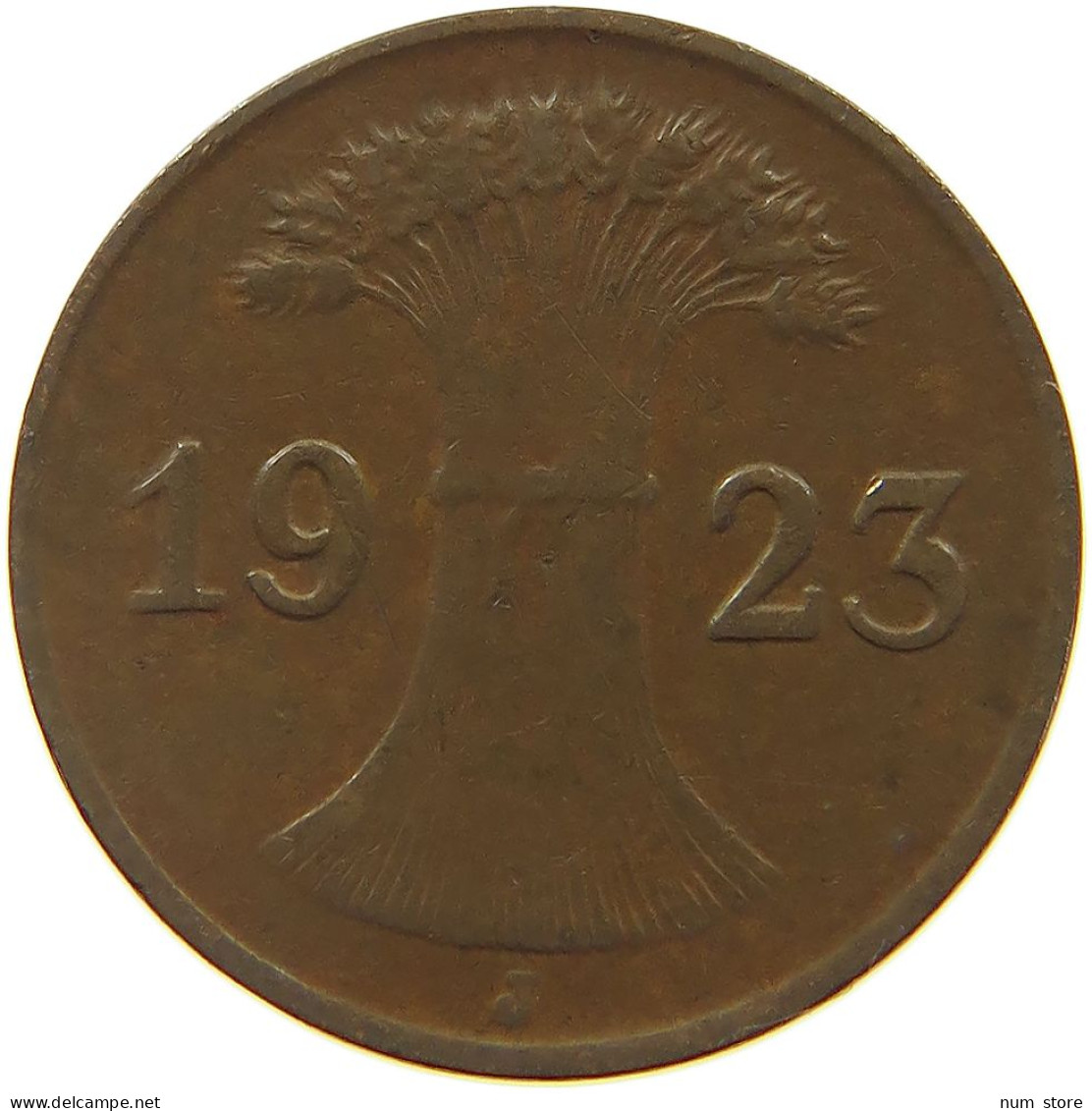 GERMANY WEIMAR 1 PFENNIG 1923 J #a076 0193 - 1 Rentenpfennig & 1 Reichspfennig