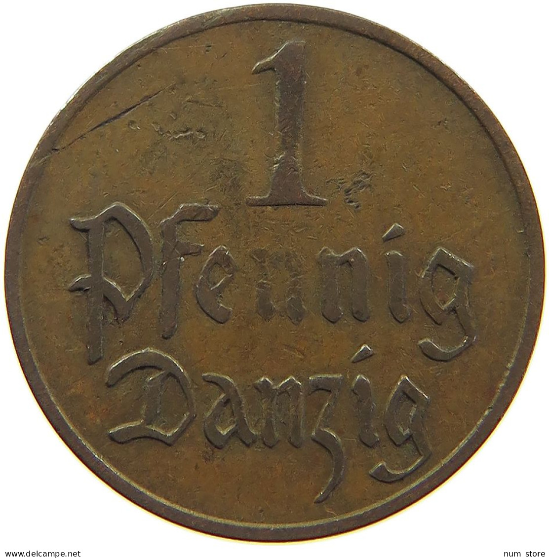 GERMANY WEIMAR 1 PFENNIG 1923 DANZIG #c084 0225 - 1 Rentenpfennig & 1 Reichspfennig