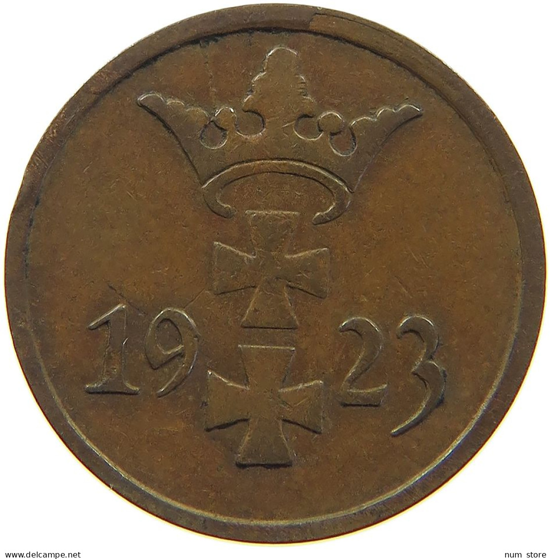 GERMANY WEIMAR 1 PFENNIG 1923 DANZIG #c084 0225 - 1 Renten- & 1 Reichspfennig