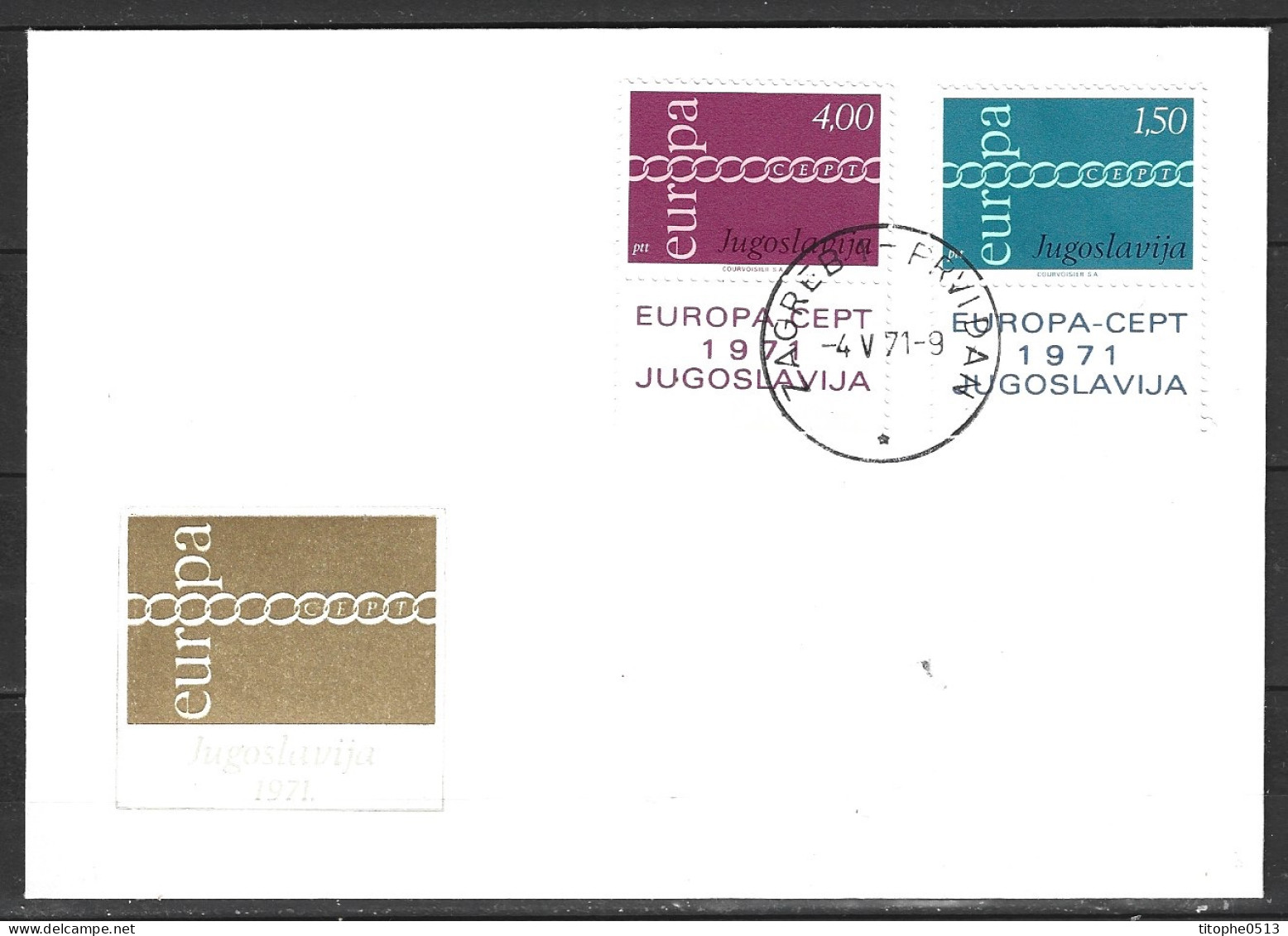 YOUGOSLAVIE. N°1301-2 De 1971 Sur Enveloppe 1er Jour. Europa'71. - 1971