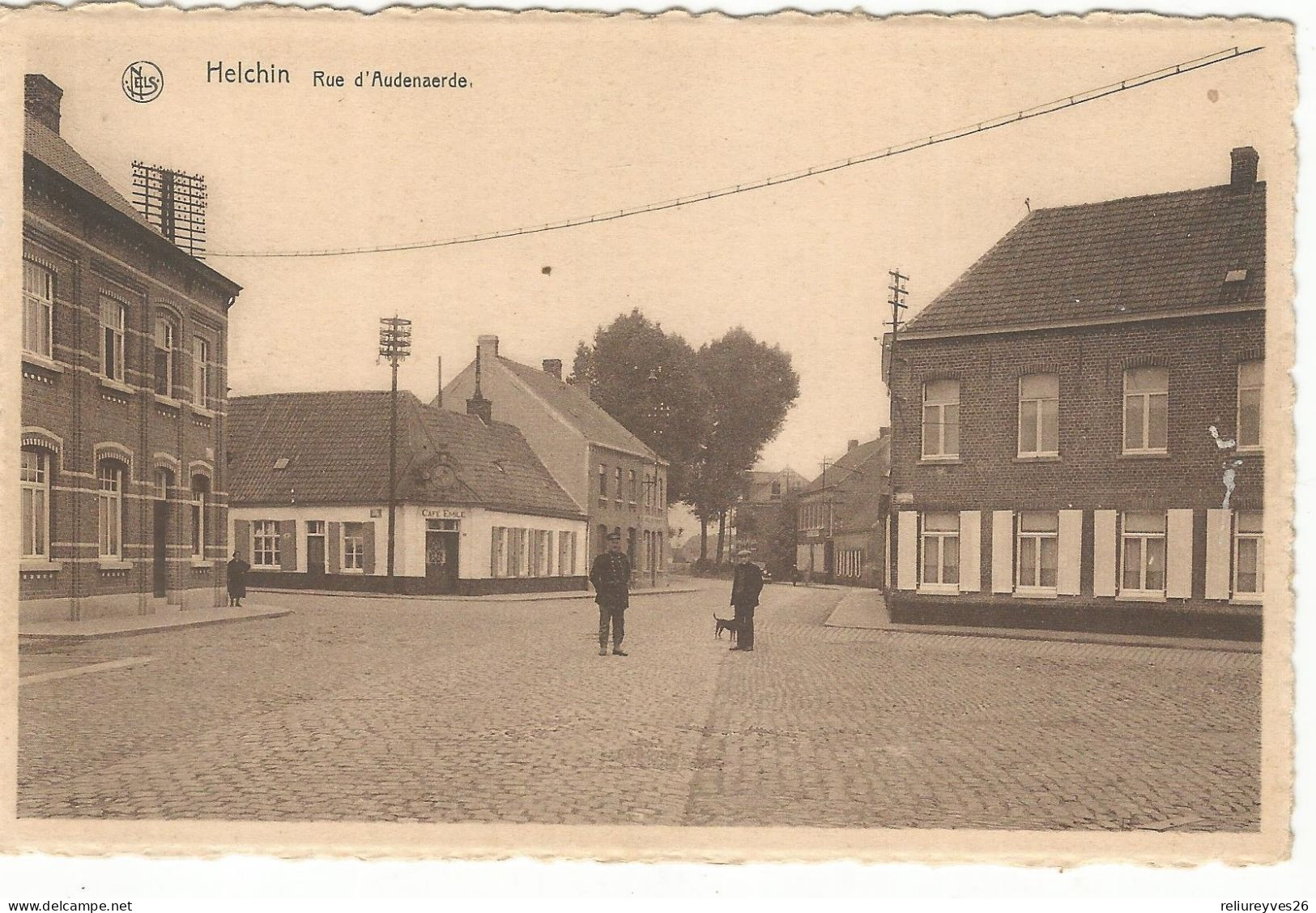 CPA , Belgique,  Helchin , Rue D' Audenaerde , Animée ,Ed. Thill - Espierres-Helchin - Spiere-Helkijn