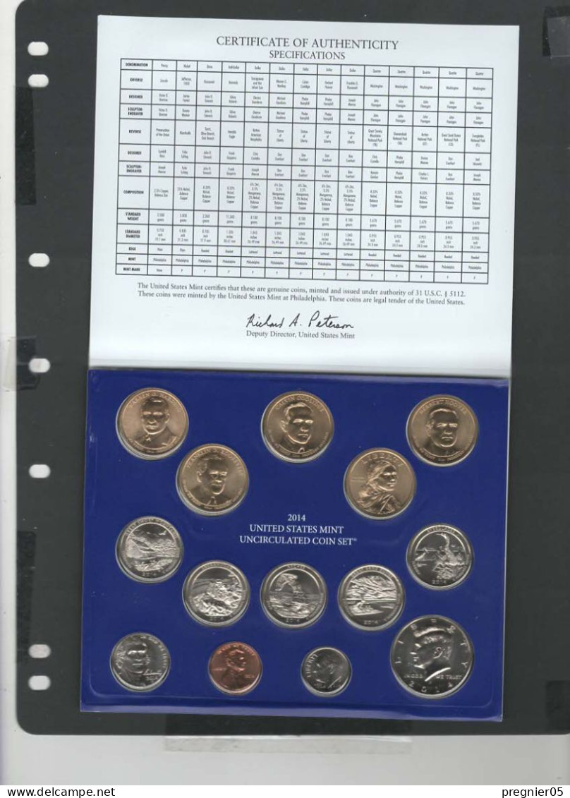 USA -  2 Blisters 28 Pièces Mint Uncirculated Série 2014 - Mint Sets