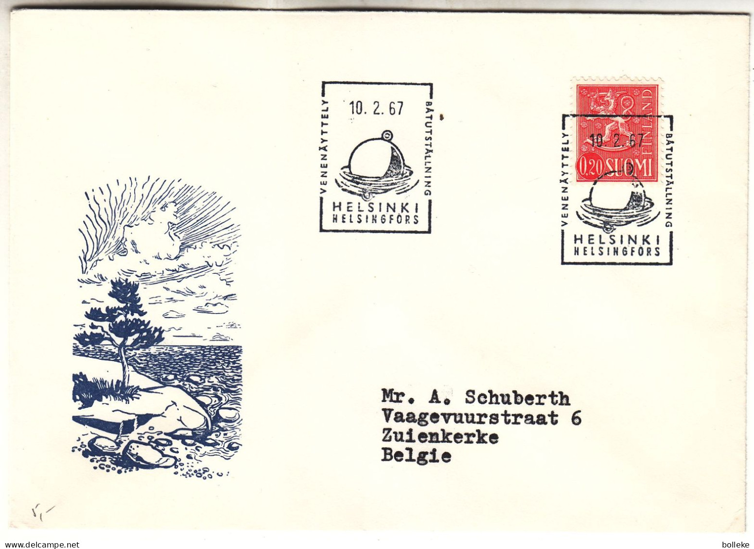 Finlande - Lettre De 1967 - Oblit Helsinki - - Covers & Documents