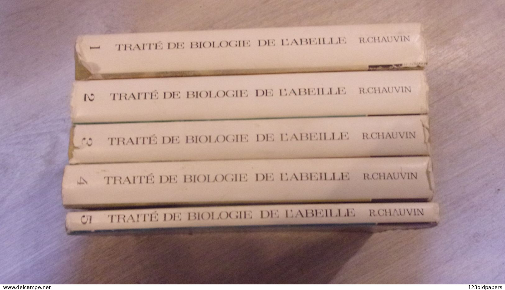 5 VOLUMES COMPLET  Chauvin, R. — Traité De Biologie De L'Abeille. Paris, Masson, 1968 APICULTURE - Other & Unclassified