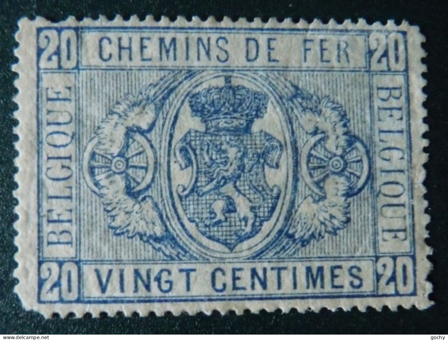 BELGIUM :   1879  - CHEMINS DE FER - CF 2 * -  COTE : 890,00€ - Mint