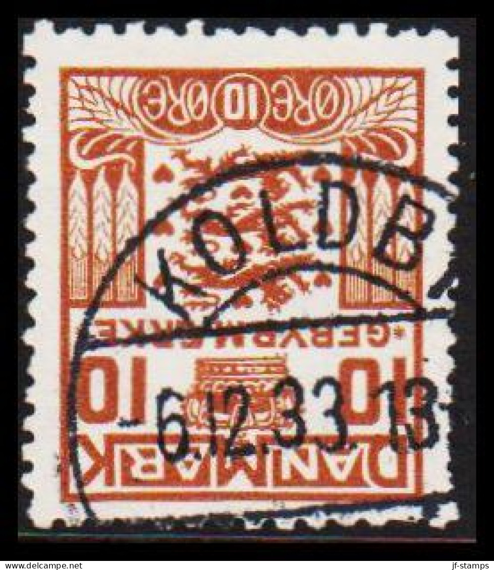 1930. DANMARK.  GEBYR. Late Fee. 10 Øre Brown.  Fine Cancel  KOLDBY 6.12.33. (Michel V16) - JF537083 - Impuestos