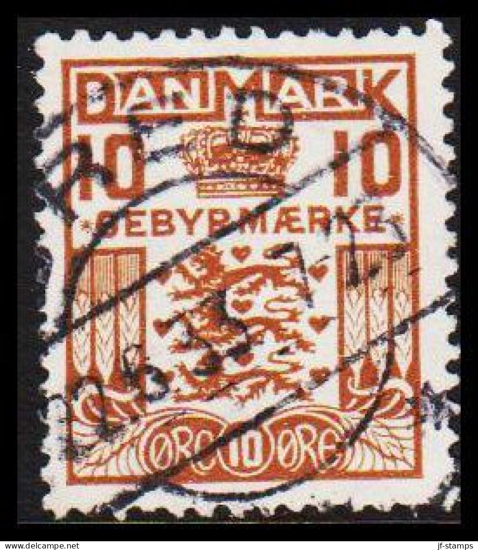 1930. DANMARK.  GEBYR. Late Fee. 10 Øre Brown.  Fine Cancel  BRED 22.6.33. (Michel V16) - JF537085 - Impuestos